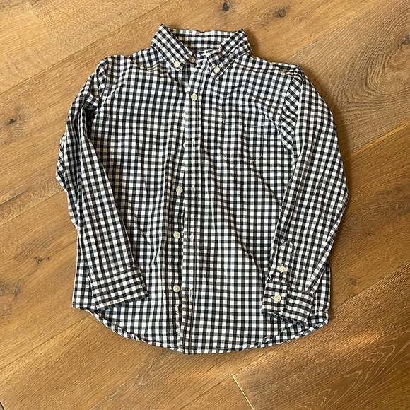 J&J navy and white gingham button down - Picture 1 of 6